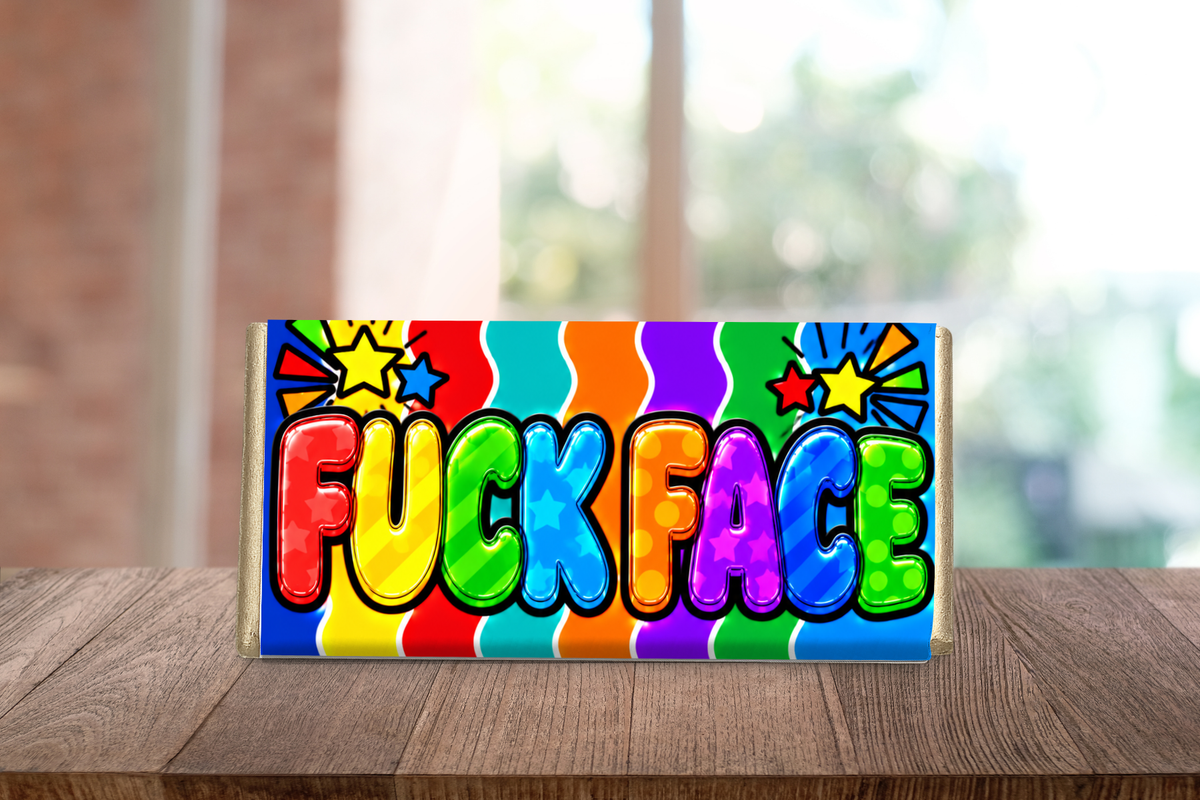Fuck Face – Funny Rude Galaxy Chocolate Bar Gift