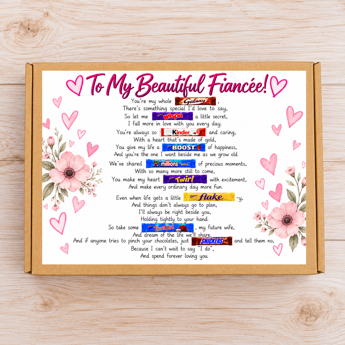 To My Beautiful Fiancée Chocolate Gift Box