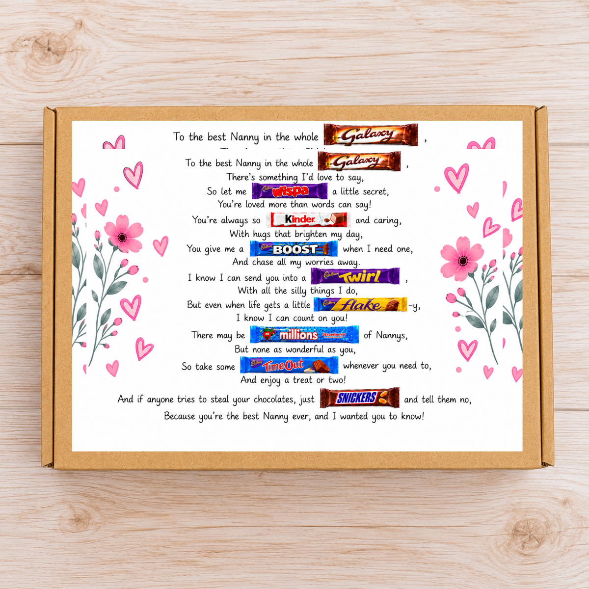 To My Wonderful Nanny Chocolate Gift Box