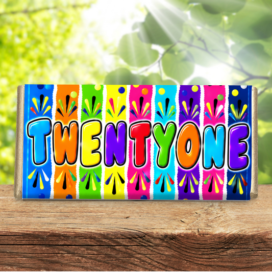 21st Birthday Galaxy Chocolate Bar – TWENTY ONE