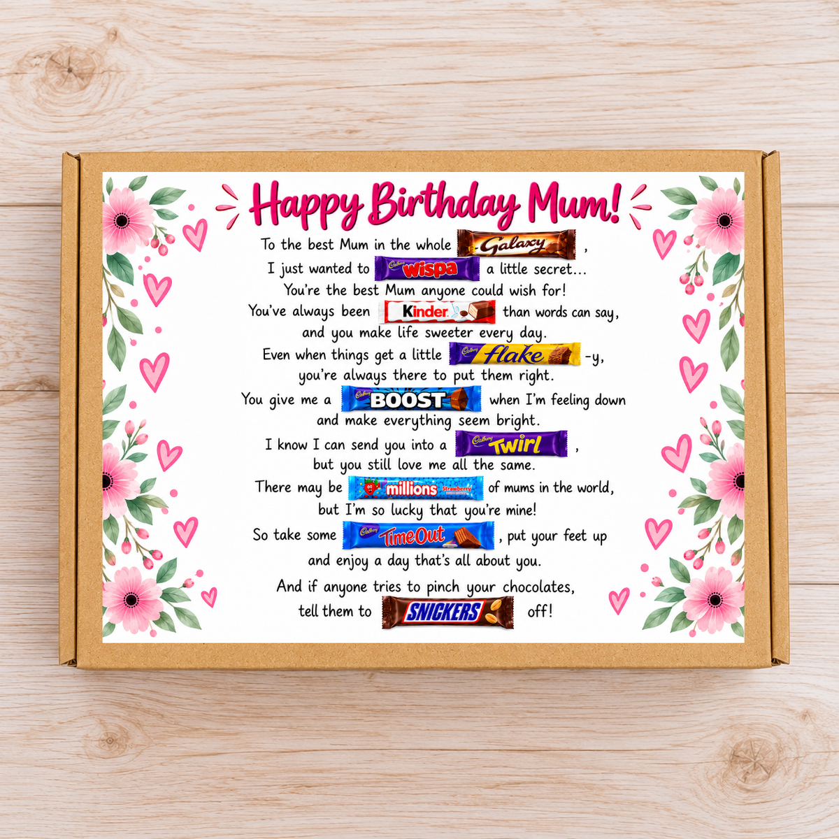 Mum Birthday Chocolate Verse Gift Box