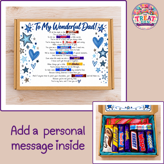 Personalised Dad Chocolate Verse Gift Box