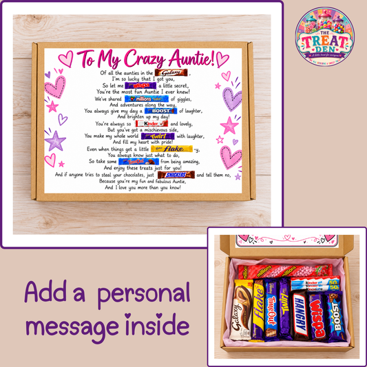 To My Crazy Auntie Chocolate Gift Box
