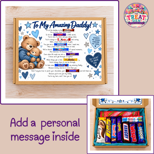 Personalised Daddy Chocolate Verse Gift Box