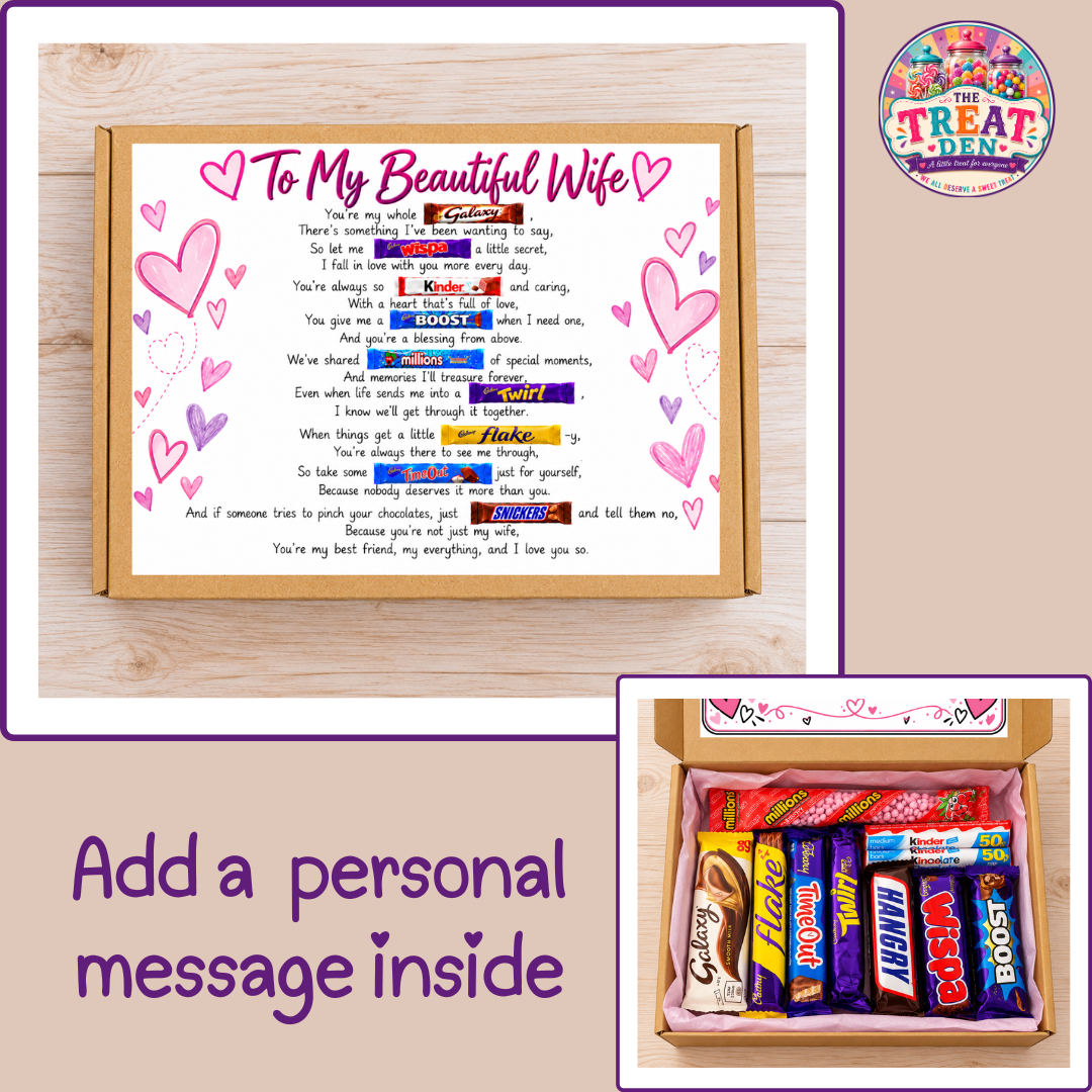 To My Beautiful Wife Chocolate Gift Box