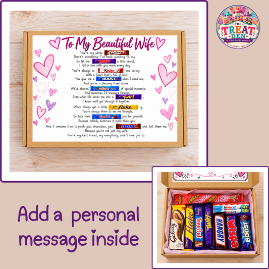 To My Beautiful Wife Chocolate Gift Box