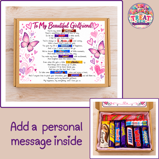 To My Beautiful Girlfriend Chocolate Gift Box