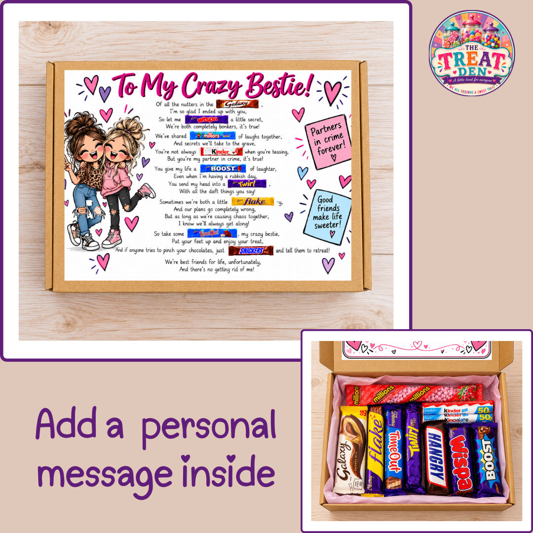 To My Crazy Bestie Chocolate Gift Box