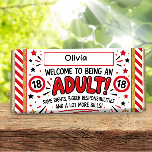 Personalised 18th Birthday Galaxy Chocolate Bar