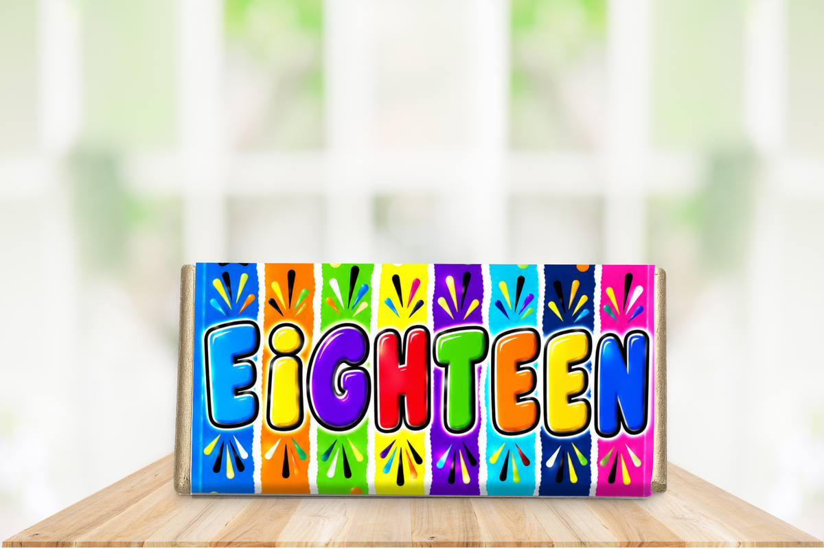 18th Birthday Galaxy Chocolate Bar – EIGHTEEN