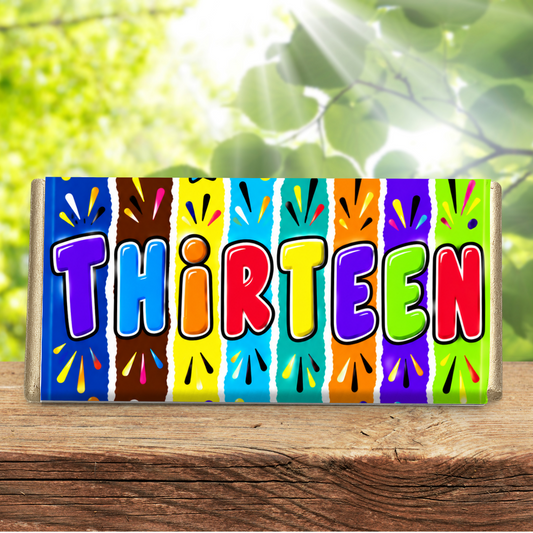 13th Birthday Galaxy Chocolate Bar – THIRTEEN