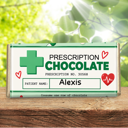 Personalised Funny Prescription Galaxy Chocolate Bar