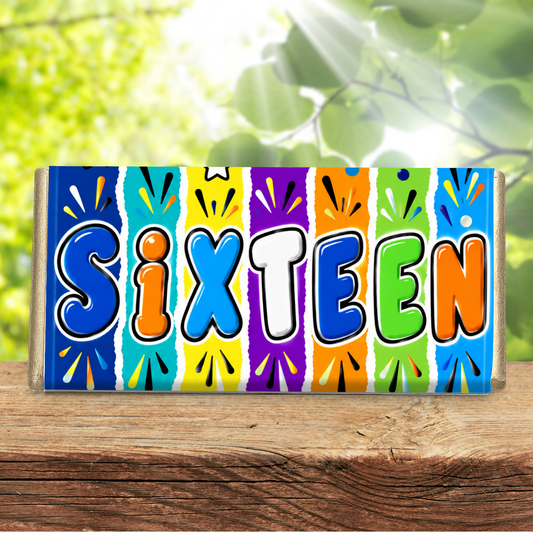 16th Birthday Galaxy Chocolate Bar – SIXTEEN