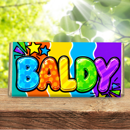 Baldy – Funny Rude Chocolate Bar Gift