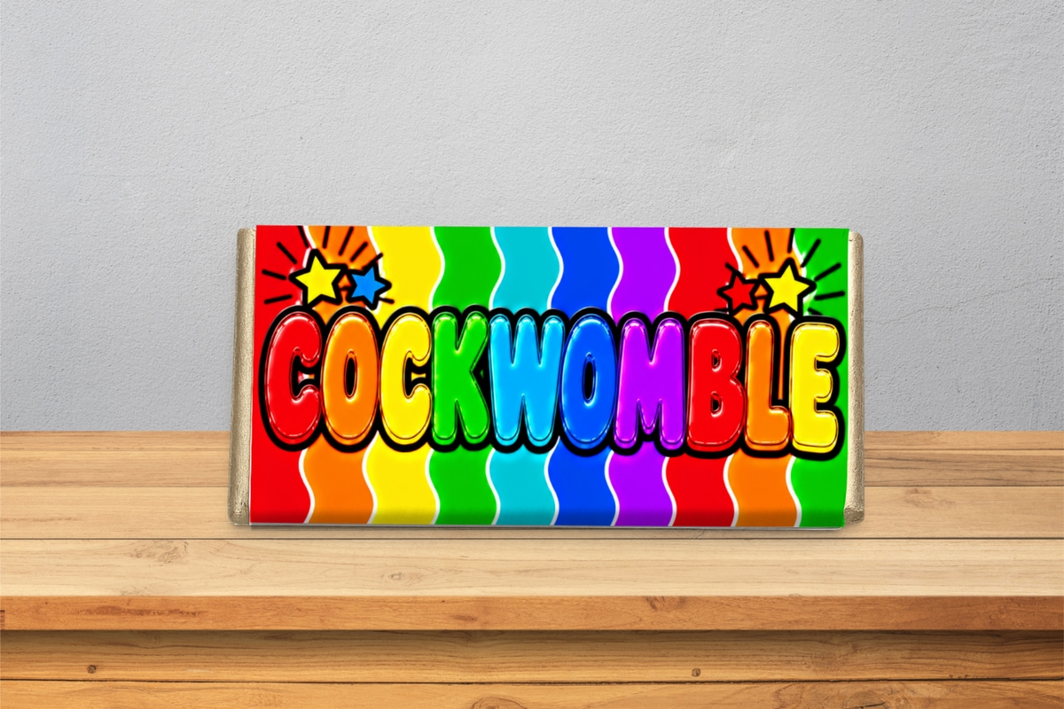 Cockwomble – Funny Rude Galaxy Chocolate Bar Gift