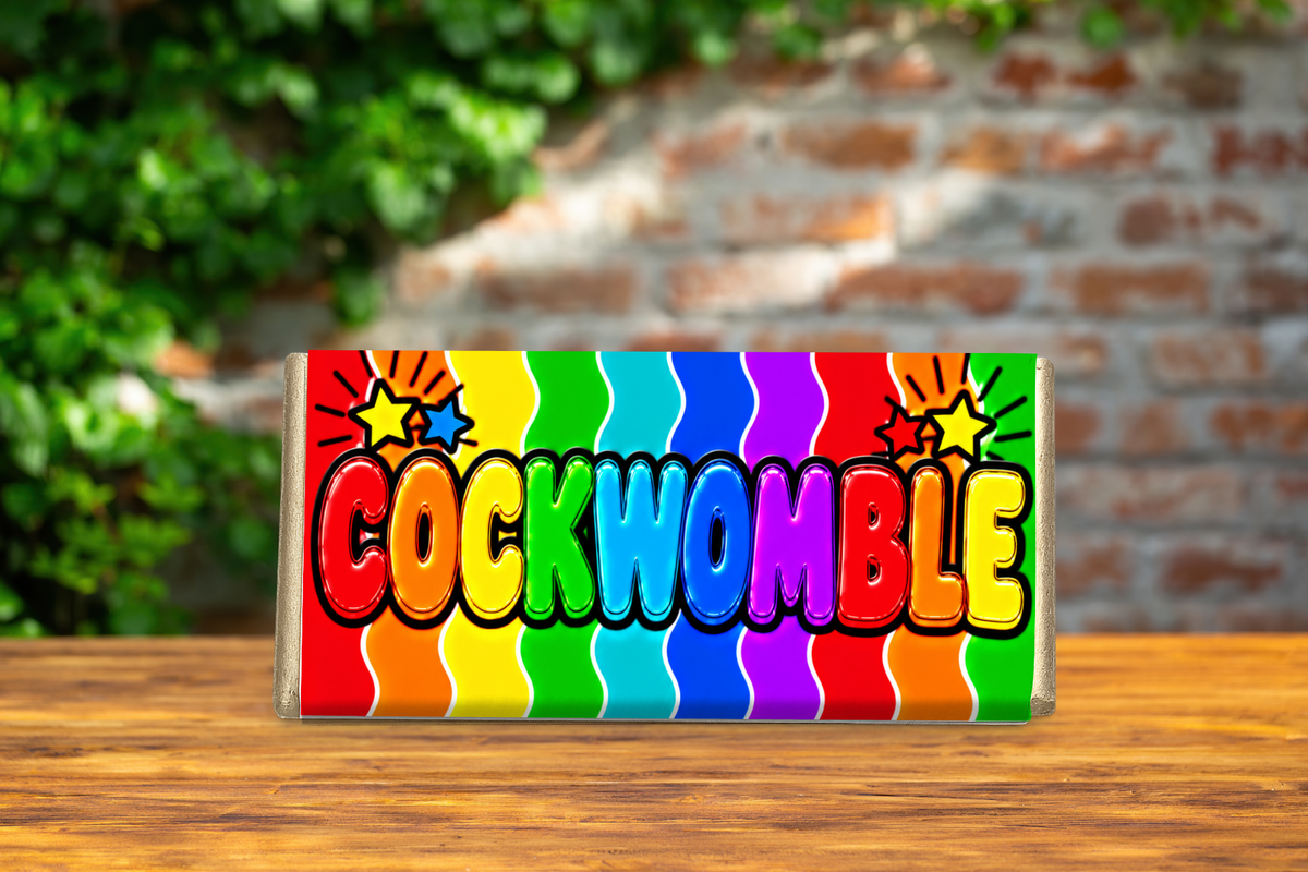 Cockwomble – Funny Rude Galaxy Chocolate Bar Gift