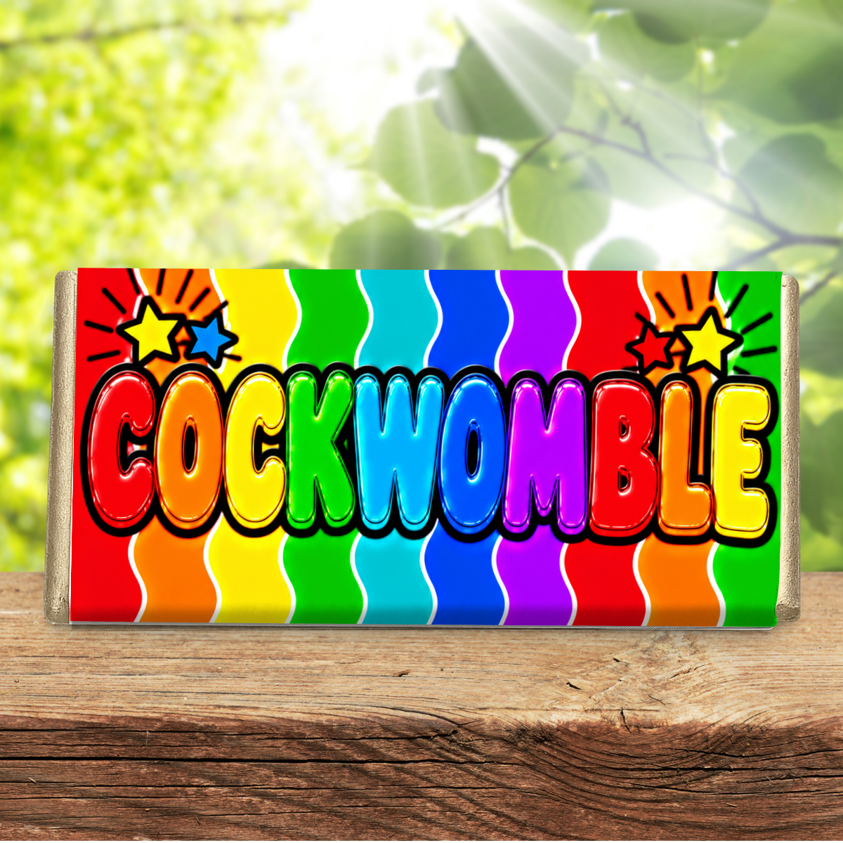 Cockwomble – Funny Rude Galaxy Chocolate Bar Gift