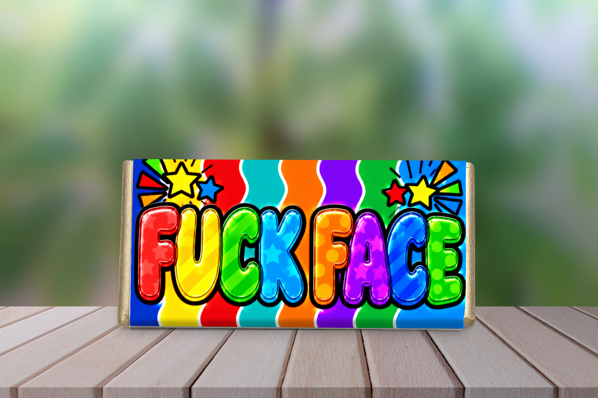 Fuck Face – Funny Rude Galaxy Chocolate Bar Gift