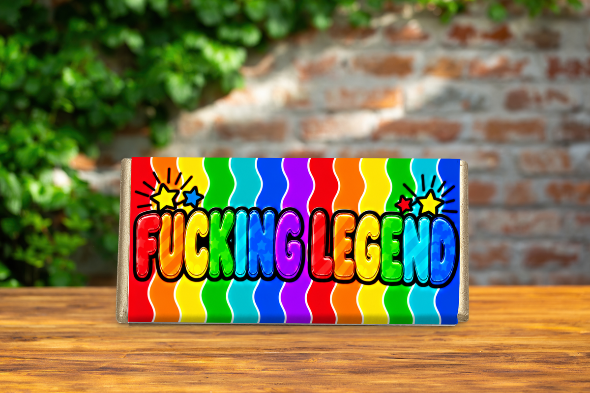 Fucking Legend – Funny Rude Galaxy Chocolate Bar Gift