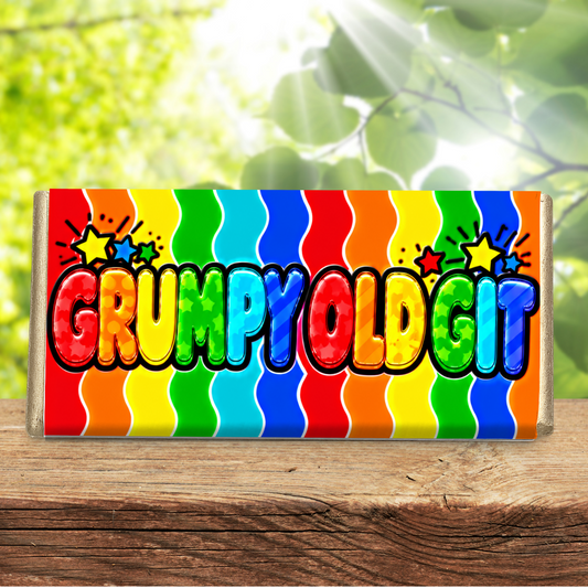 Grumpy Old Git – Funny Galaxy Chocolate Bar Gift