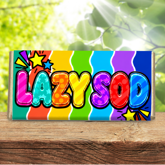 Lazy Sod Funny Chocolate Bar Gift | The Treat Den