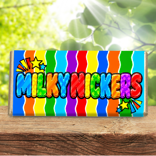 Milky Nickers Funny Chocolate Bar | The Treat Den